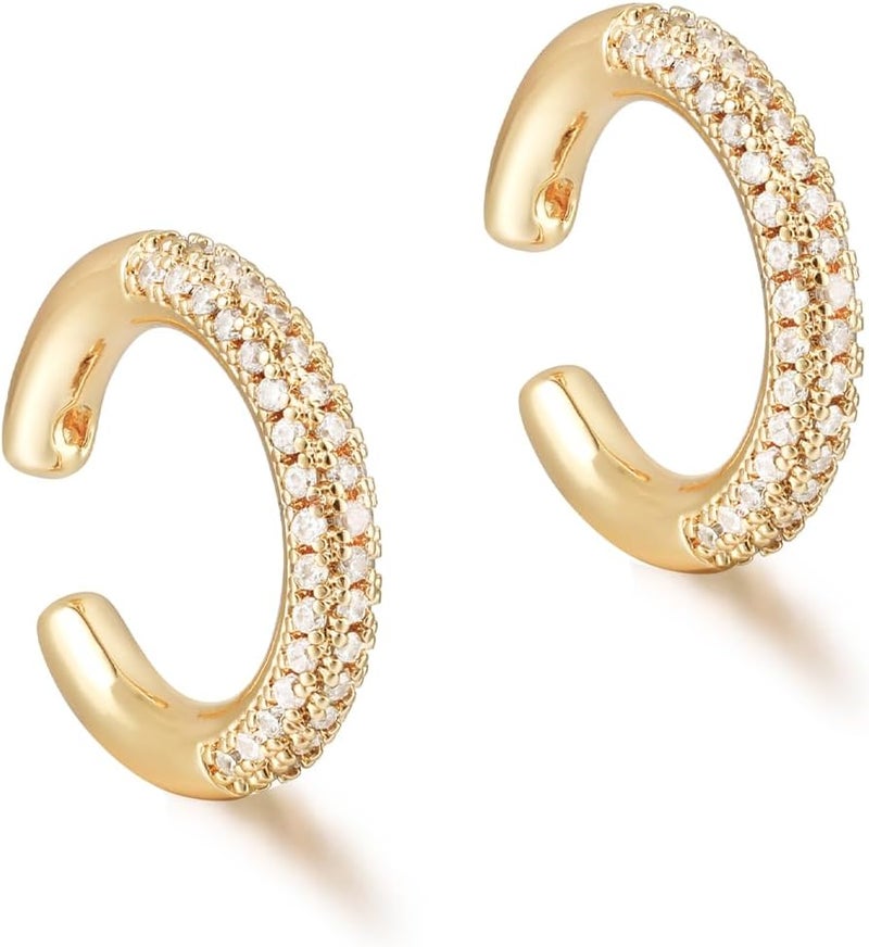 MYEARS Women Ear Cuff Earring Gold Non Pierced Ear Cartilage Clip on Wrap Hoop 14K Gold Filled Tiny Boho Beach Simple Minimalist Delicate Handmade Hypoallergenic Jewelry Gift-Sold as Single/Pair - Image 1